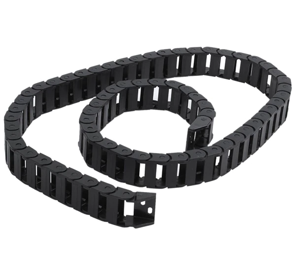รางกระดูกงู เก็บสายไฟ 10x20mm ยาว 1 เมตร Cable Drag Chain แบบมี End Fits หัวท้าย โซ่เก็บสายไฟ