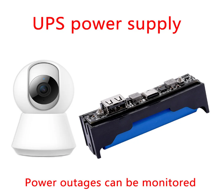 Type-c UPS 5V 18650 Lithium Battery Charger Board DC-DC Step Up Booster UPS Converter Charging Backup Power Supply