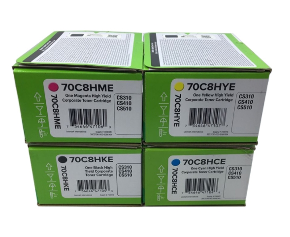 หมึกแท้Lexmark708HKE 708HCE 708HME 708HYE สำหรับเครื่องLexmark CS510