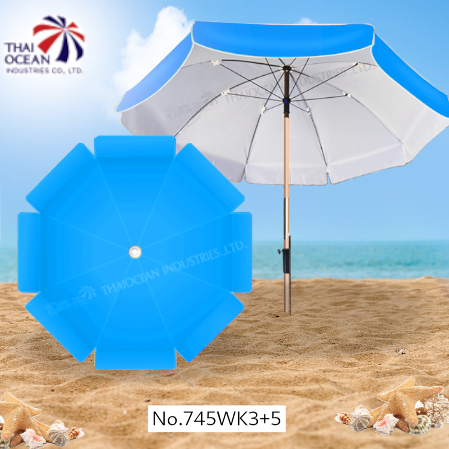 Leo ร่มสนามผ้าคูนิล่อน ผ้ากันน้ำ กันแดด สำหรับขายของ ขนาด Ø 2.20 เมตร