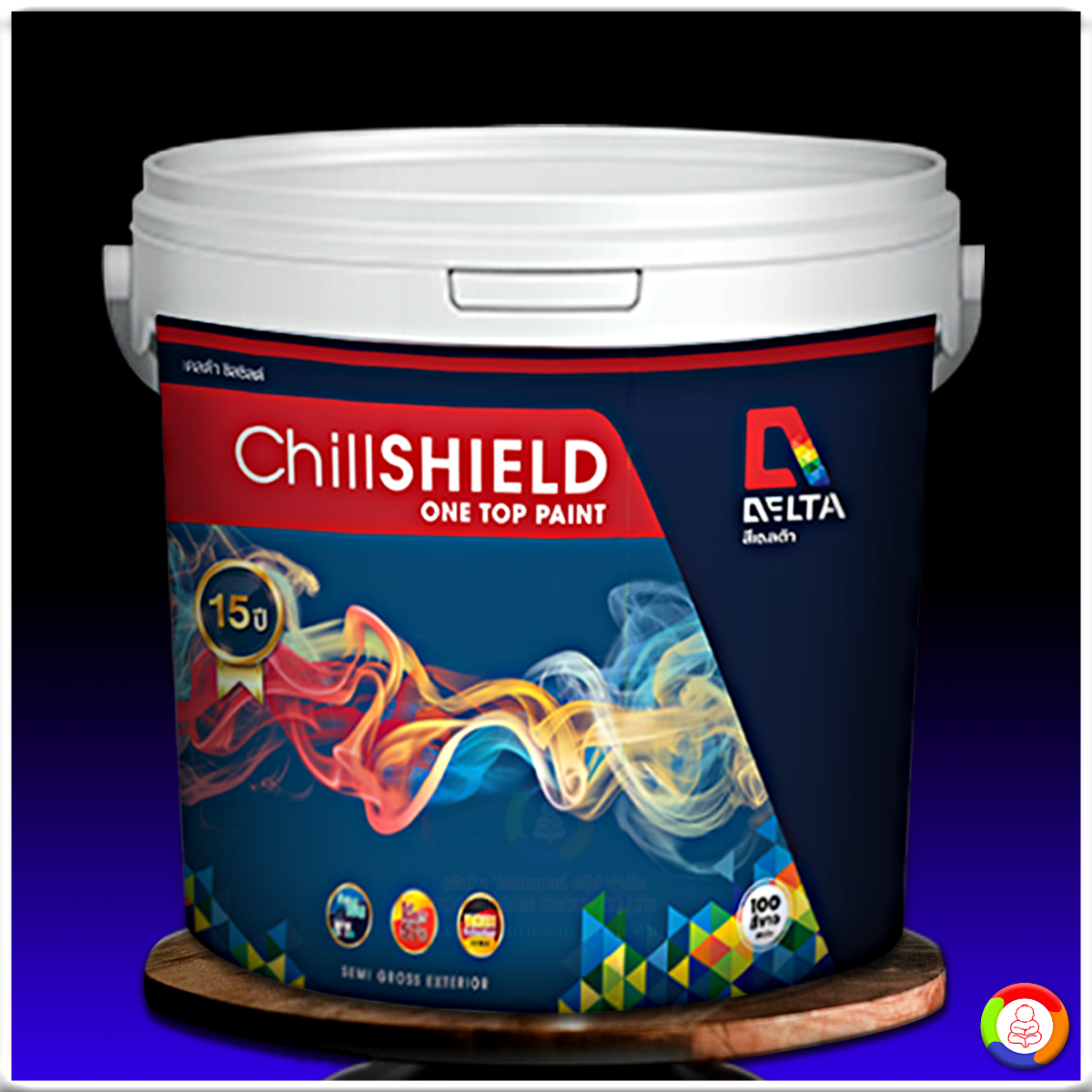 สีน้ำอะครีลิคกึ่งเงา เดลต้า ชิล ชิลด์ สำหรับภายนอก Delta ChillSHIELD