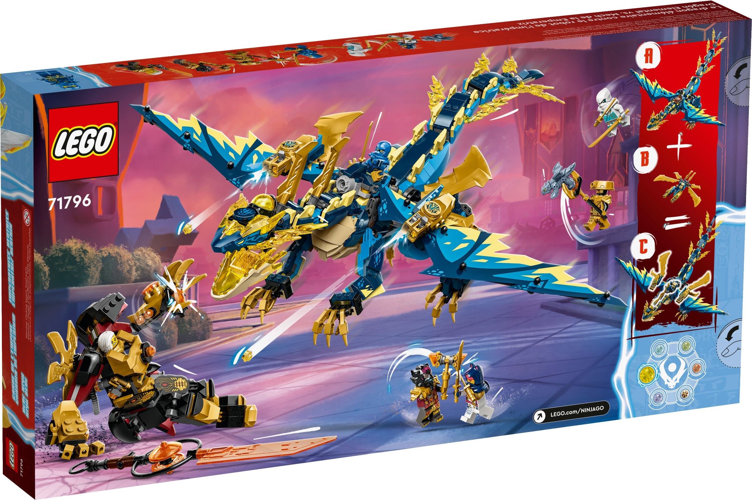 LEGO เลโก้ Ninjago 71796 Elemental Dragon vs. The Empress Mech