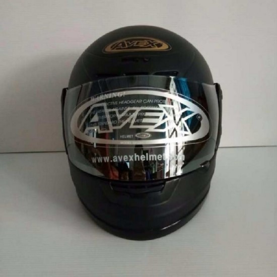 AVEX หมวกกันน็อคเต็มใบ ราคาถูก รุ่นXR ล้วน สีดำด้าน แว่นปรอทตะกั่ว