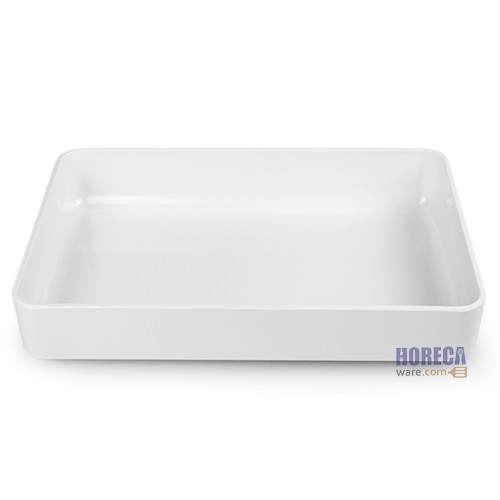 [สีครีม] กระบะชาบูเหลี่ยม8x12นิ้ว ปลายิ้ม