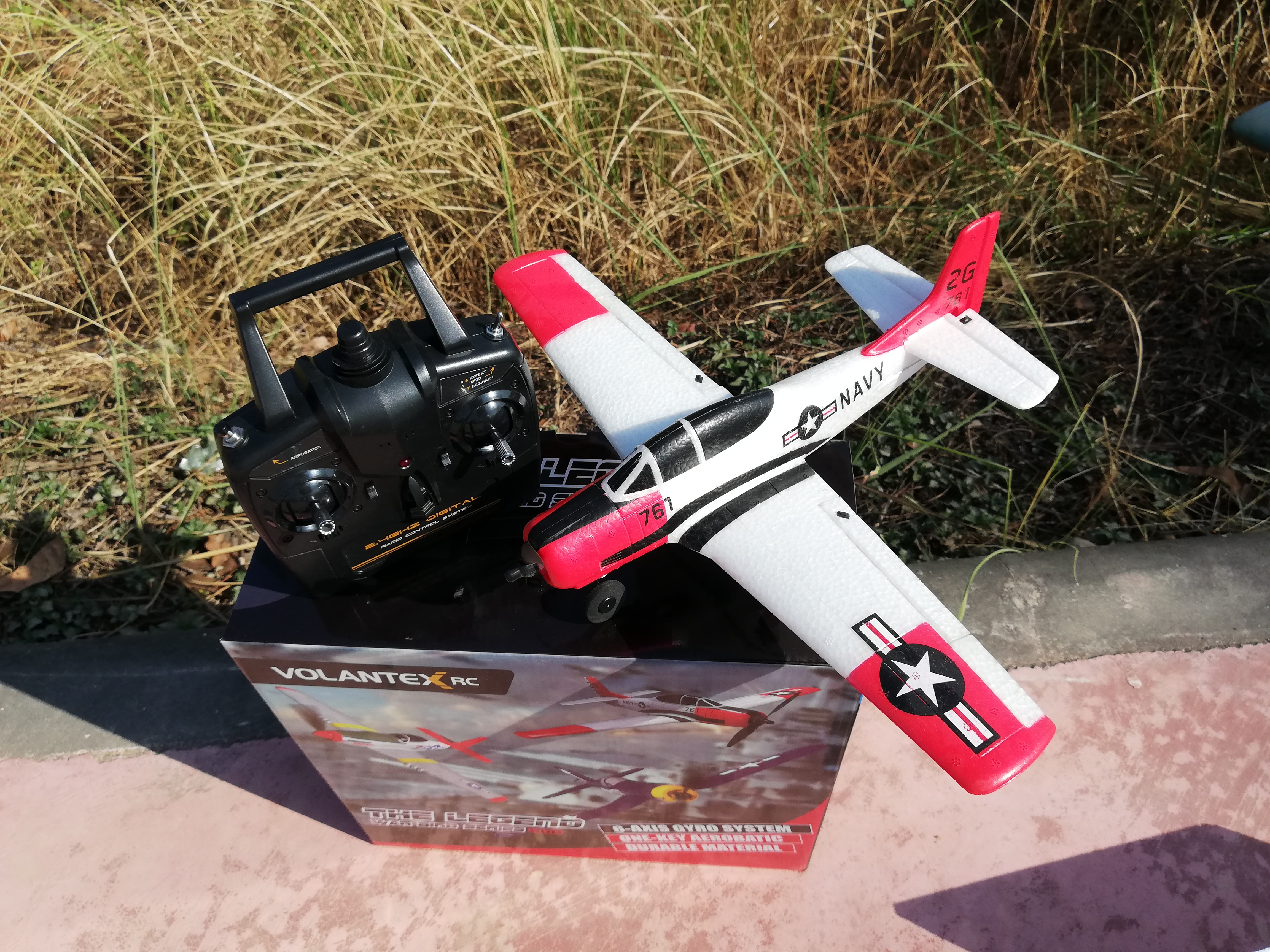 เครื่องบินบังคับวิทยุ VOLANTEX-RC T28 TROJAN NAVY 2G 761 ระบบ 4CH 6G GYRO ระบบการทรงตัว อัตโนมัติ วิทยุ 2.4GHZ พร้อมเล่น