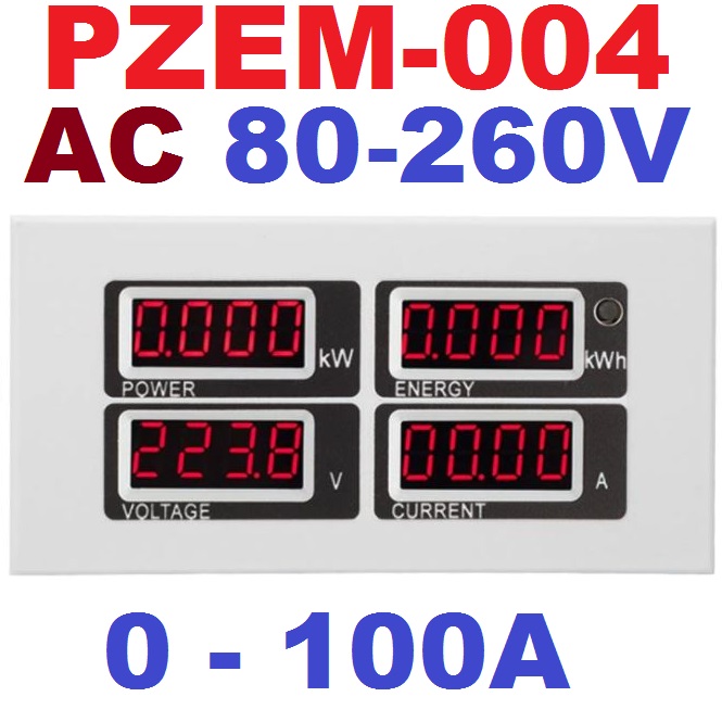 PZEM-004 AC 220V 100A Single Phase Digital Panel Voltmeter Current Meter TTL LED Voltage Watt Kwh Meter With Split CT USB Cable