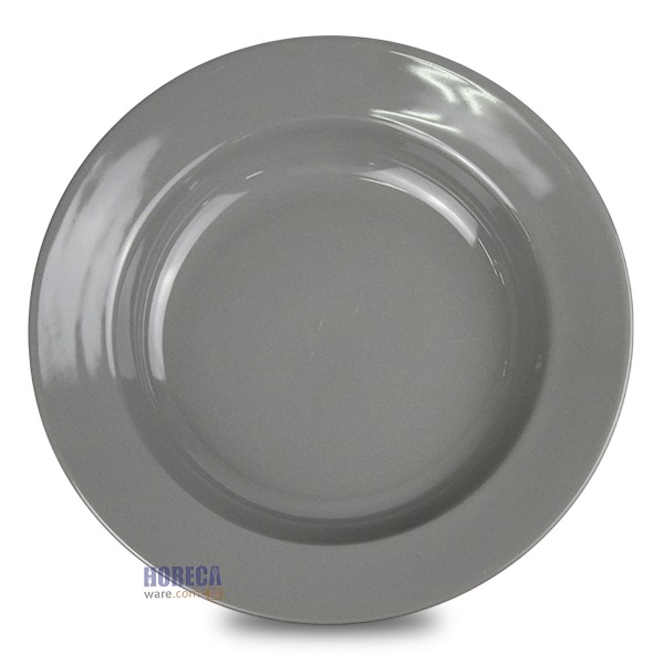 10-inch pasta plate, grey, Rung Jan Dee