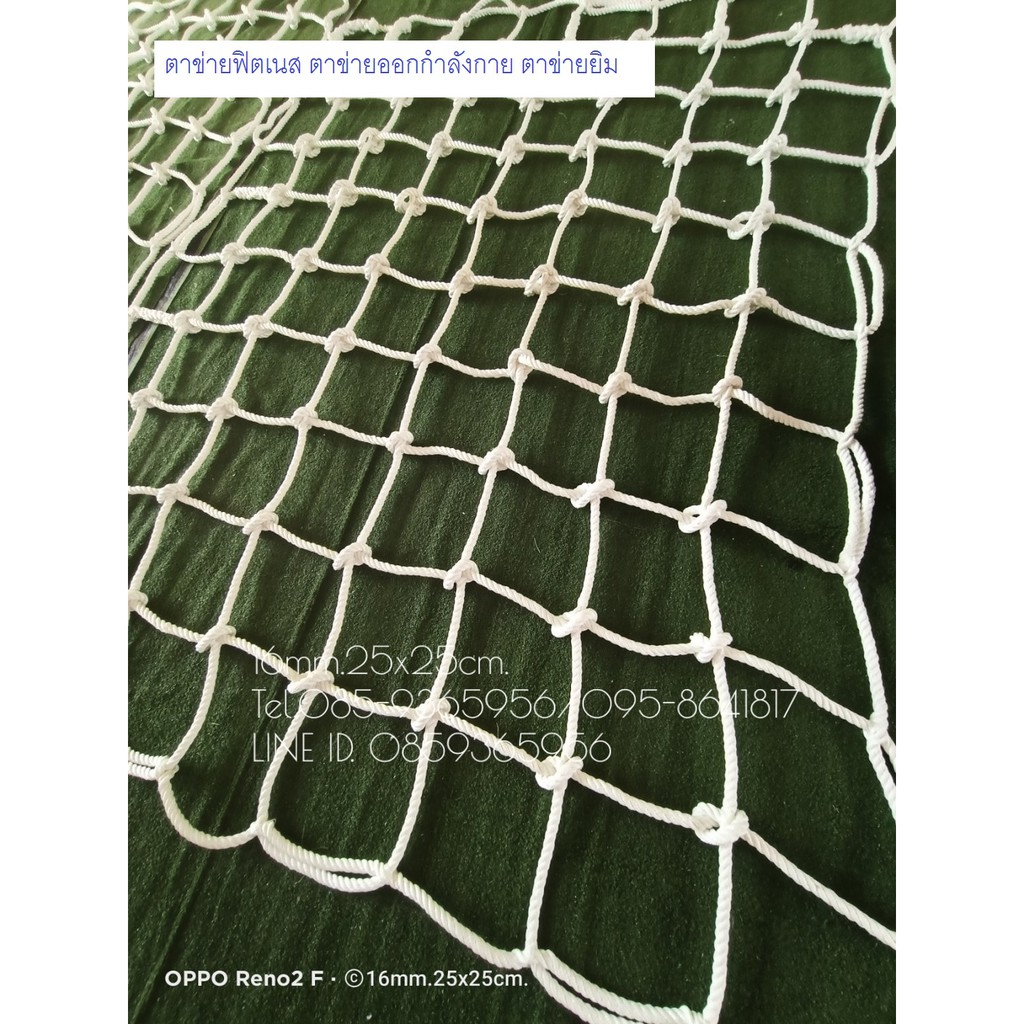 ตาข่ายฟิตเนส ตาข่ายยิม ตาข่ายออกกำลังกาย เชือกออกกำลังกาย เชือกสะบัด Climbing net for Gym , Climbing net for Fitness