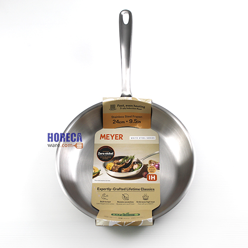 The pan 24 cm. MEYER WHITE STEEL.