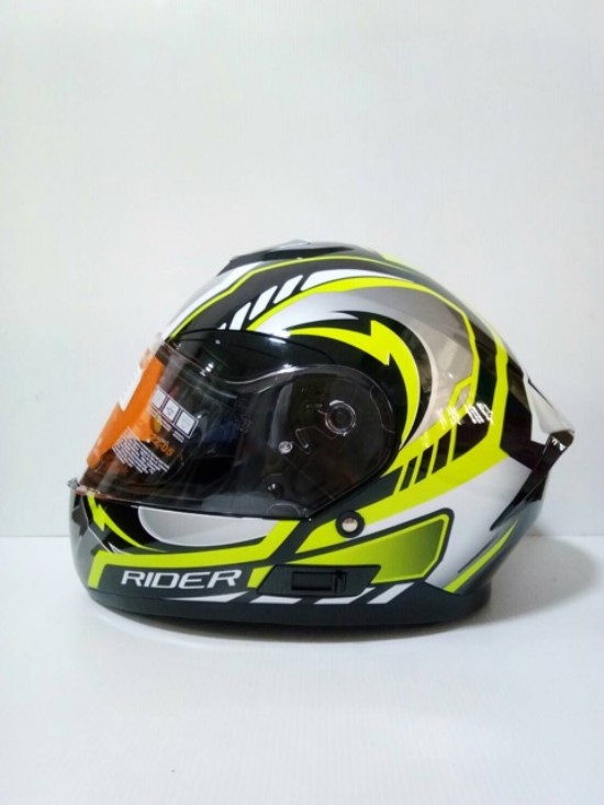 Rider หมวกกันน็อค รุ่น Hurricane แว่น 2 ชั้น นวมถายในถอดซักได้