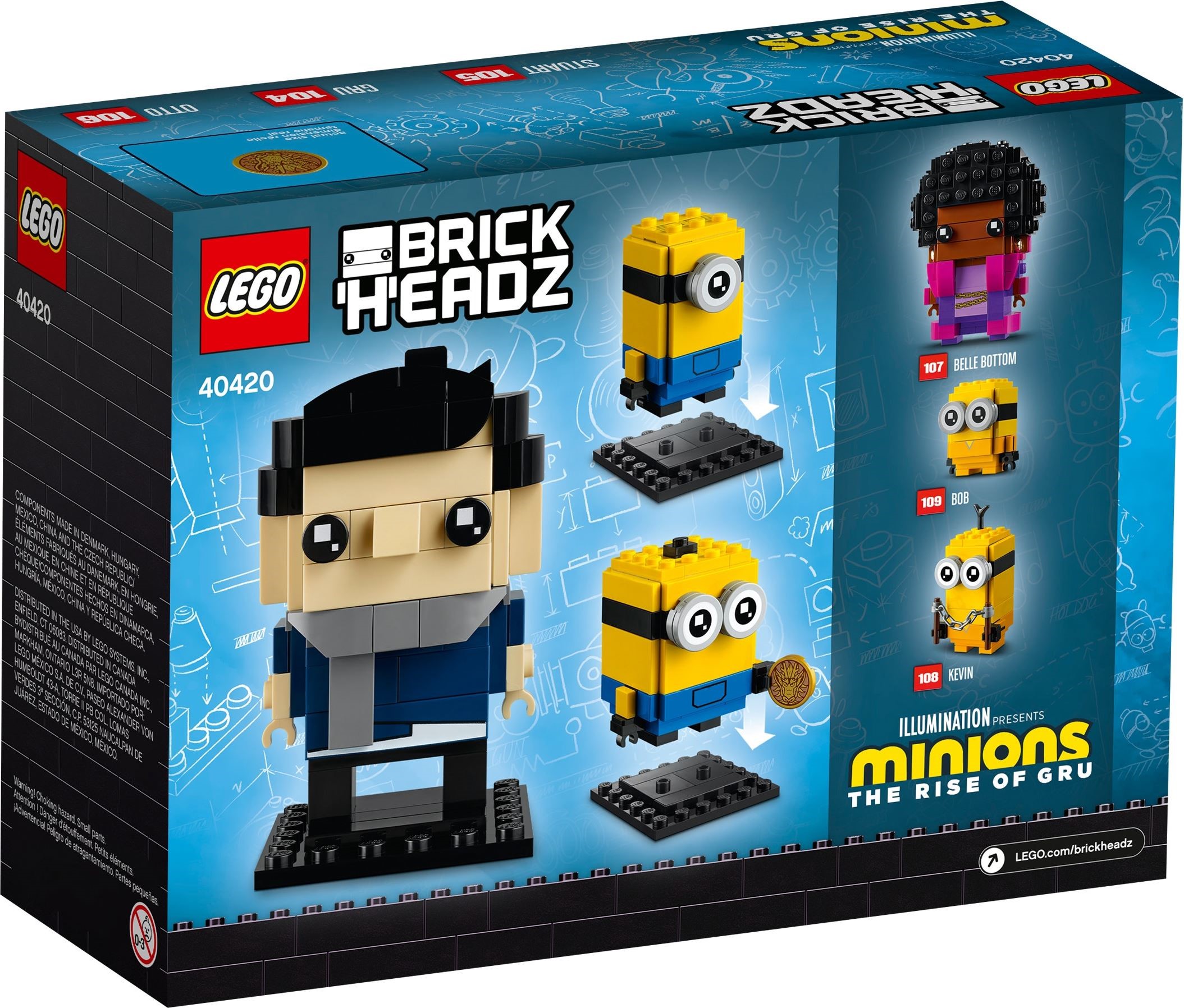 LEGO Brickheadz Minions เลโก้ 40420 Gru, Stuart and Otto