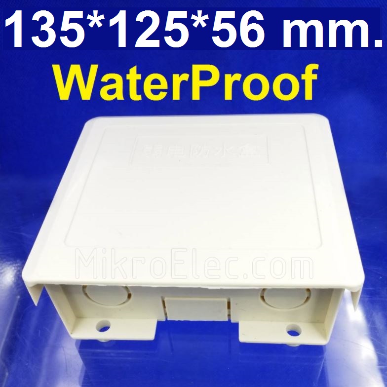 กล่องพลาสติกกันน้ำ 135*125*56 mm. ฝาเลื่อนขึ้นลง Plastic monitoring power supply waterproof box outdoor rainproof housing transceiver tail cable housing