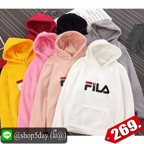 🔥 FILA เสื้อฮู้ดแขนยาวยอดฮิต ใส่ได้ทั้งหญิงและชาย ‼️