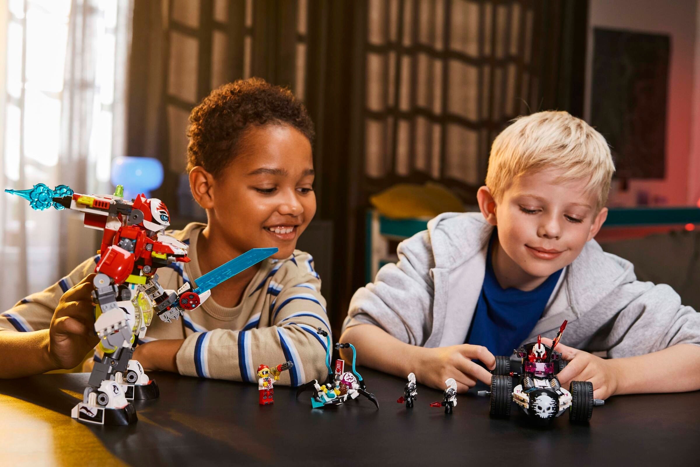 LEGO DREAMZzz เลโก้ 71497 Cooper's Tiger Mech and Zero's Hot Rod Car