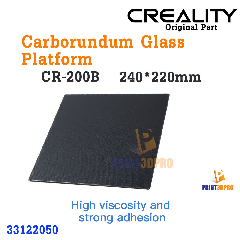 Creality Part CR-200B Carborundum Glass 240x220x4mm ฐานกระจกเคลือบ สำหรับรองพิมพ์