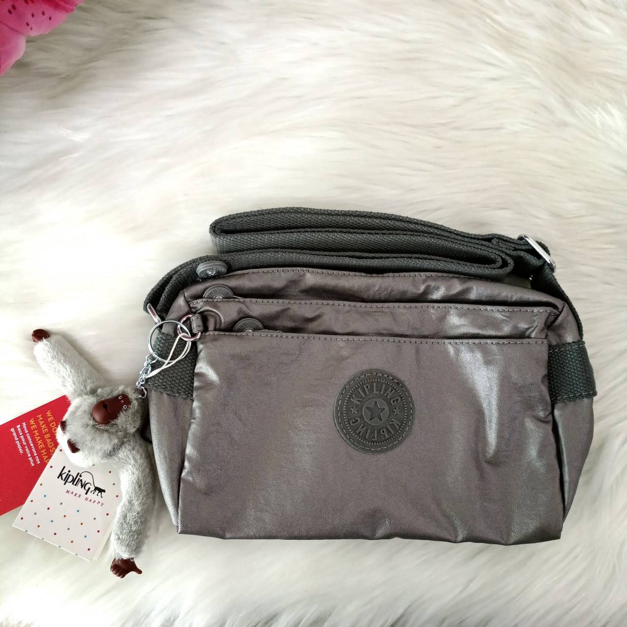 กระเป๋าสะพายkipling ผ้าไนล่อน คิปลิ้ง กระเป๋าคิปริ้ง outlet แท้