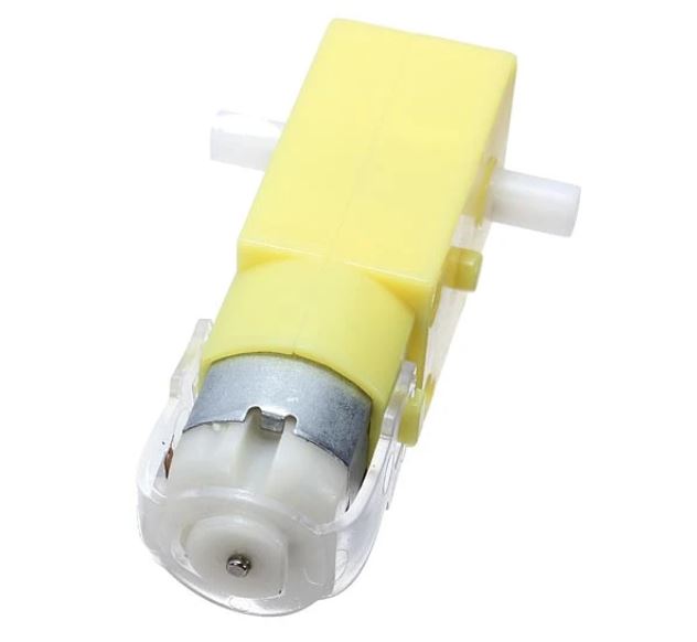 มอเตอร์เกียร์ทดรอบ DC 3V-6V 1:48 มีแกนเพลา 2 ข้าง Dual Axis Gear Motor Plastic Gear TT Motor For Intelligent Car Robot