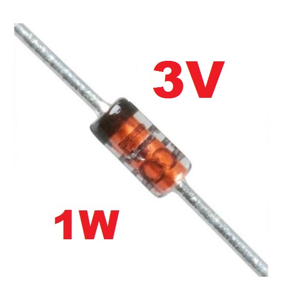 ซีเนอร์ไดโอด 1N4727A 3V 1W DO-41 zener diode