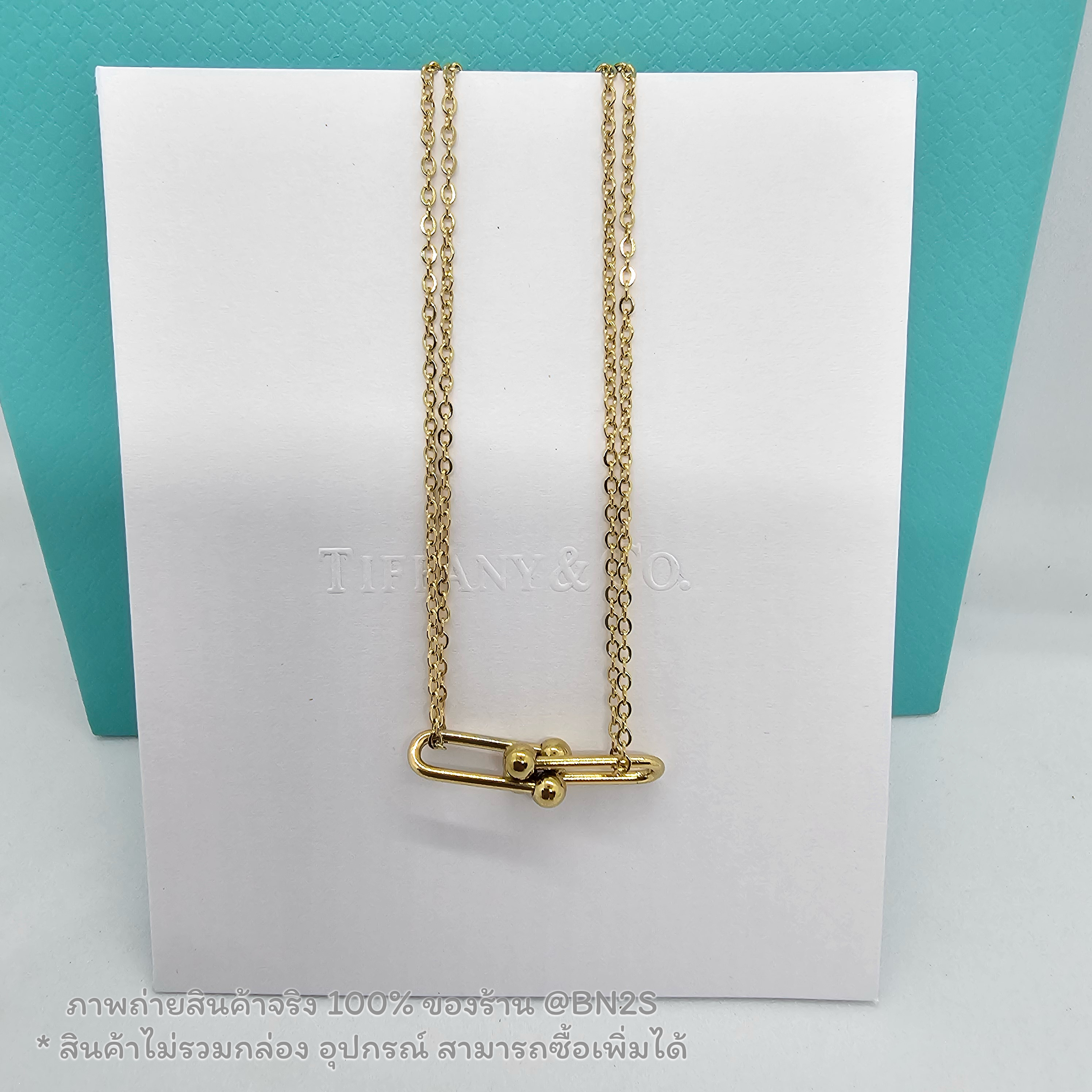 สีทอง | สร้อยคอทิฟฟานี่ TFN Double Link Pendant Necklace รุ่นดับเบิ้ลลิงค์ มี 3 สีให้เลือก ภาพถ่ายจากงานจริง งานสวยมาก พร้อมส่ง