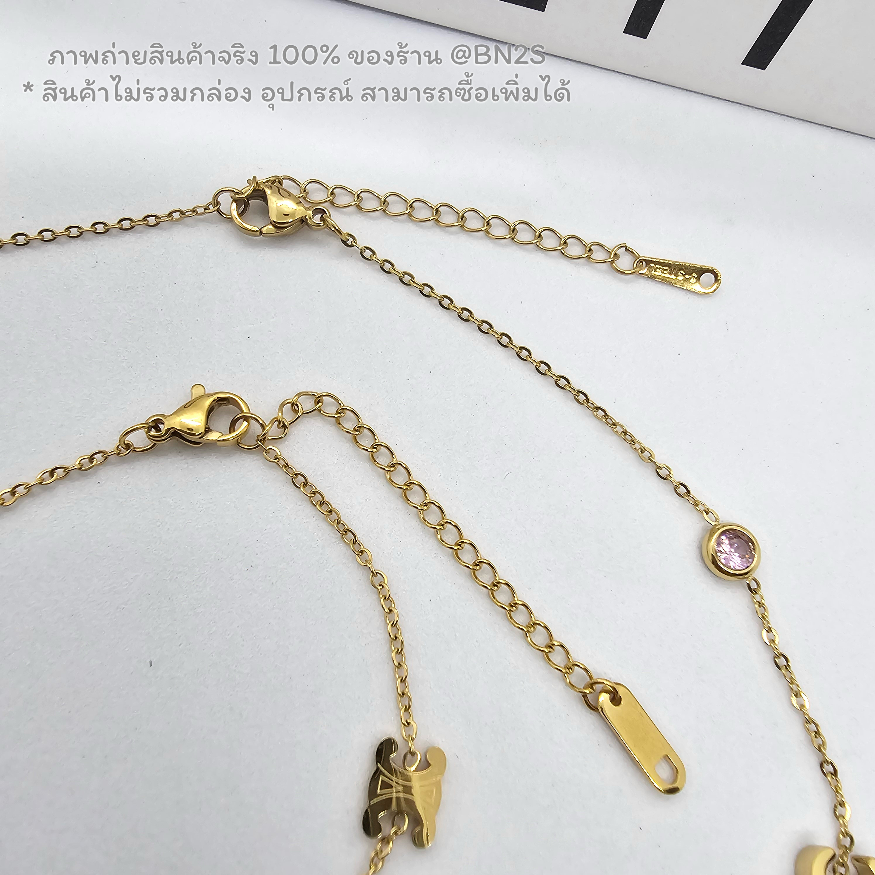 สร้อยคอ ซีลีน ลายทรีออม สลับอัญมณีหลากสี CELINE Nacklace พร้อมส่ง งานสวยภาพถ่ายจากงานจริง แบบ : สร้อยคอ / สร้อยแขน ไม่รวม กล่อง และอุปกรณ์