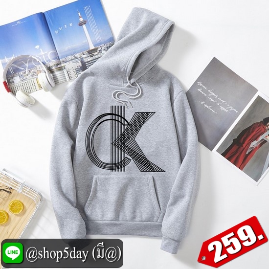 🔥 CK แบรนด์ชั้นนำ เสื้อกันหนาวแขนยาว (มีฮู้ดสุดเท่) ‼️