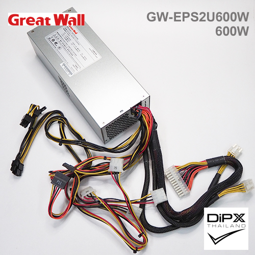 Power Server 2U GREAT WALL 600W (GW-EPS2U600W) 24pin, 2(8pin), 2(6pin+2pin), 4molex, 2sata (New)