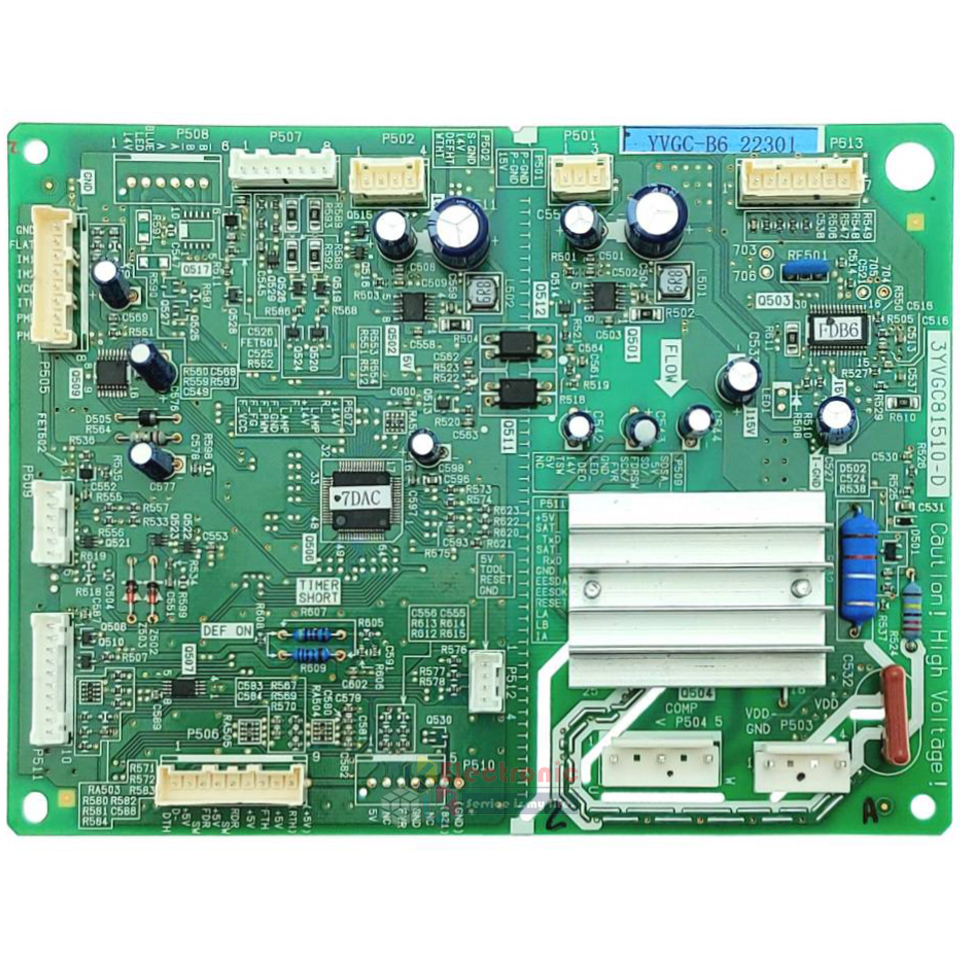 แผงบอร์ดตู้เย็น TOSHIBA(โตชิบา)รุ่น*GR-AG58KD/GR-AG66KA*อะไหล่แท้*ใช้ได้กับทุกรุ่นที่ทางร้านระบุไว้*ใช้กับคอมเพรสเซอร์DZ100V1A