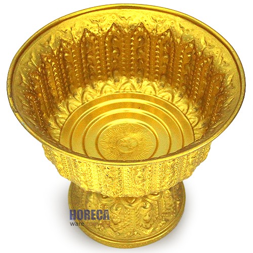 Lao pattern tray, gold, 24 cm, seal