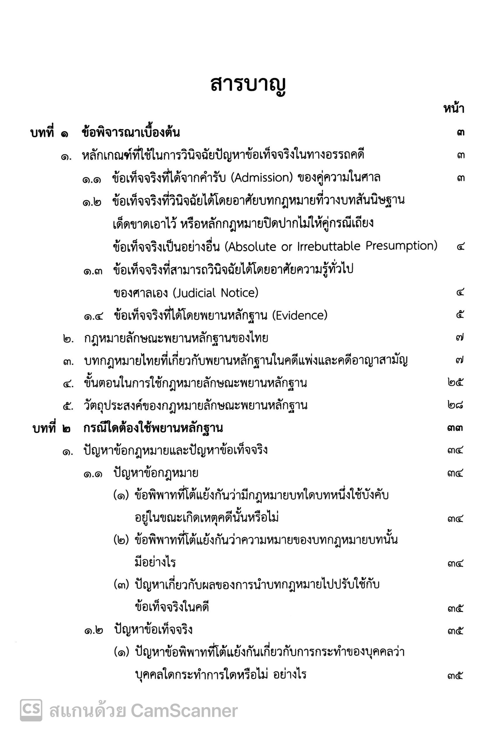 (ตำหนิ) กฎหมายลักษณะพยานหลักฐาน (ศ.จรัญ ภักดีธนากุล) ปีที่พิมพ์ : สิงหาคม 2567 (ครั้งที่ 18)