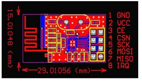 Black NRF24L01 wireless module 24L01+ upgrade version 2.4G wireless module
