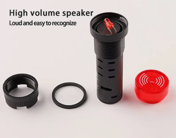 AD16-22SM 12V 22mm. flash Light Red color with sound buzzer alarm