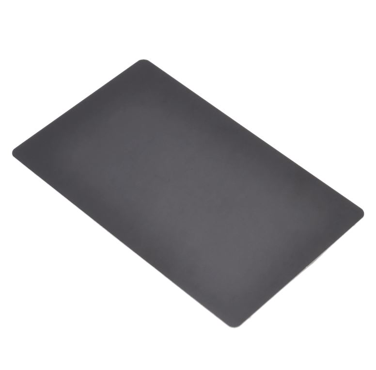 นามบัตรอลูมิเนียมว่างเปล่า สีดำเงา ขนาด 86x54mm. หนา 0.22มม. 1 กล่อง มี 100 แผ่น. Bright Black Aluminum Alloy Card Engraving Metal Business Access Business Card Blank Thickness 0.22mm.