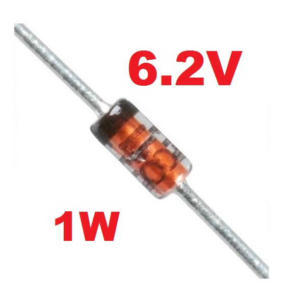 ซีเนอร์ไดโอด 1N4735A 6.2V 1W DO-41 zener diode