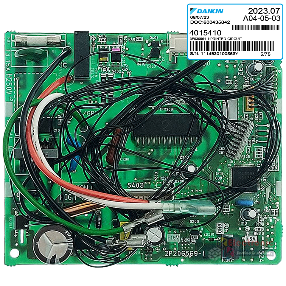 แผงบอร์ดแอร์คอยเย็นDAIKIN-ไดกิ้น รุ่น ATKC12RV2S/FTKC12PV2S -อะไหล่ใหม่แท้บริษัท #อะไหล่แอร์DAIKIN