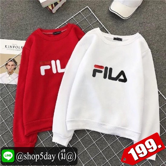 🔥 FILA เสื้อแขนยาวยอดฮิต ใส่ได้ทั้งหญิงและชาย
