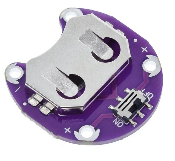 รางถ่านกระดุม CR2032 มีสวิตช์ LilyPad Coin Cell Battery Holder battery seat with switch on/off module