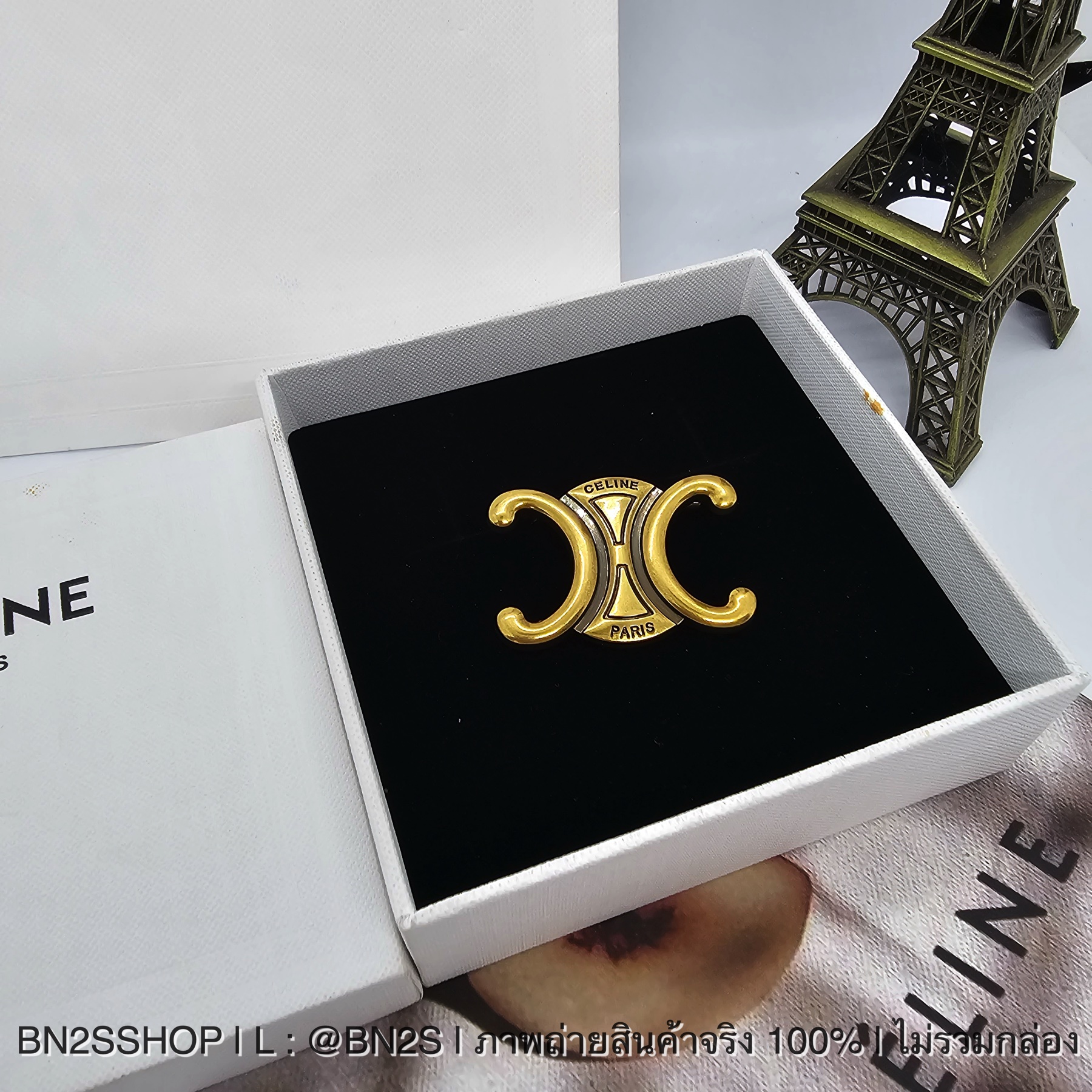 CELINE LOGO BROOCH เข็มกลัดโลโก้ซีลีน อะไหล่ทอง