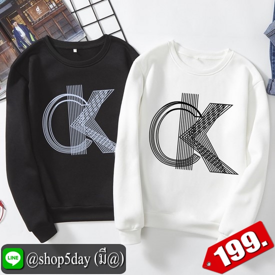 🔥 CK แบรนด์ชั้นนำ เสื้อกันหนาวแขนยาว (ไม่มีฮู้ด) ‼️