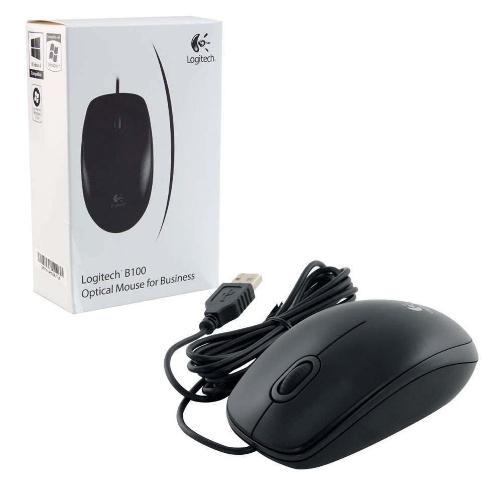 HOT LOGITECH B100 MOUSE รับประกัน 3 ปี ของศูนย์ SYNNEX / SIS ของแท้ 100%