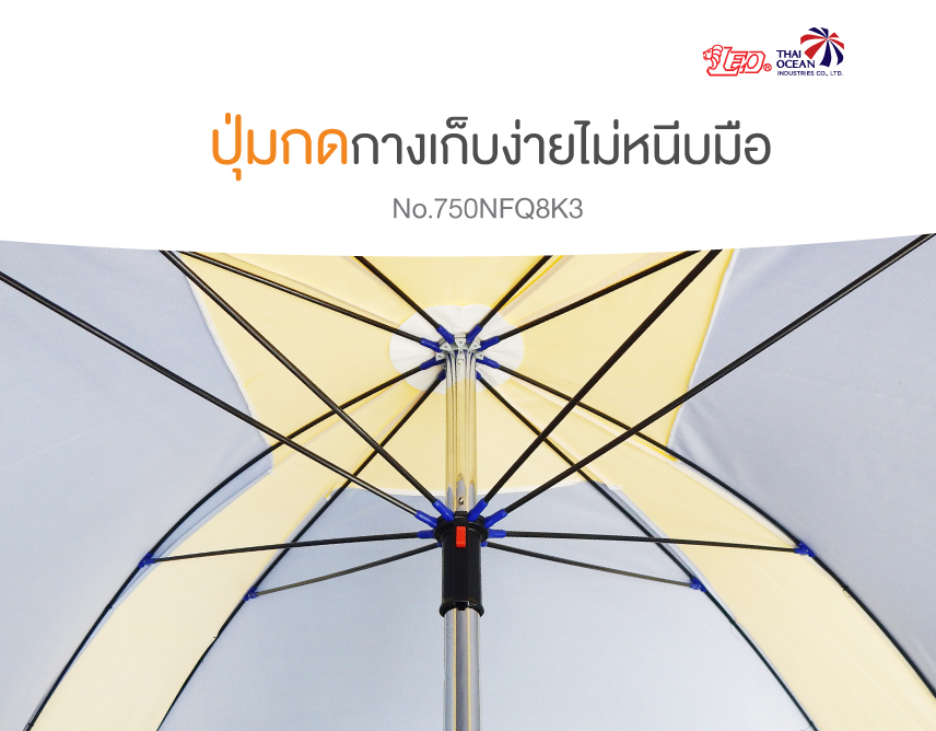 (ขายส่ง) Leo ร่มสนาม แม่ค้า สำหรับขายของ ขนาด1.85x1.85เมตร ผ้าใบคูนิล่อนกันน้ำ กันแดด ซี่ไฟเบอร์ไม่ขึ้นสนิม