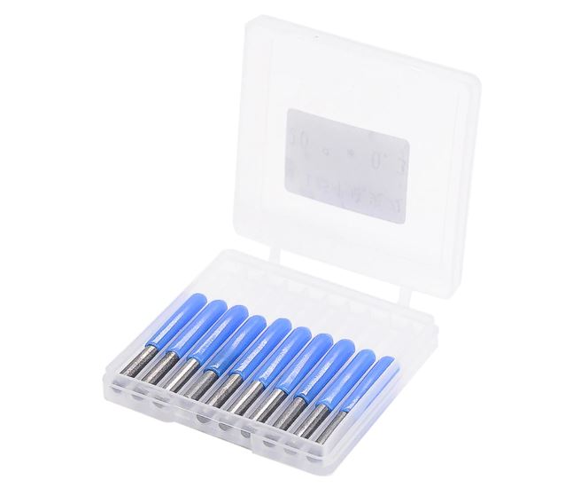 ดอกกัด Carbide PCB Board 60Degree 0.1mm Engraving Bits CNC Router Tool V-shape Diameter 3.175mm