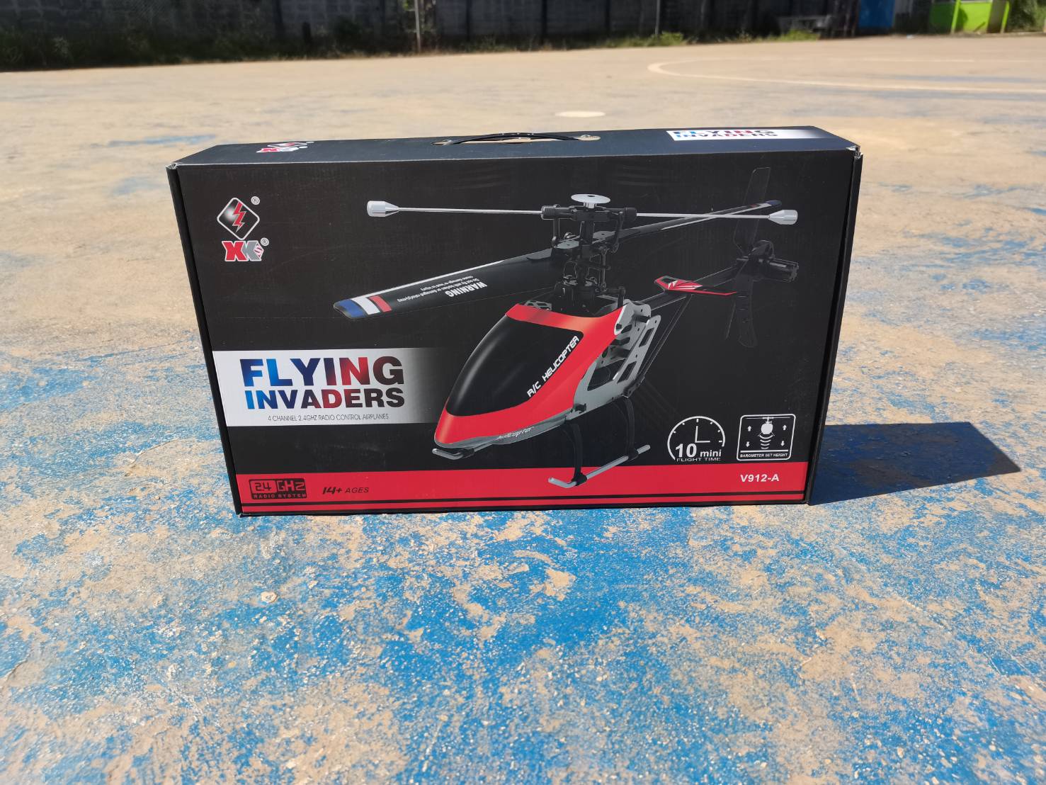 WLtoys V912S 2.4.G 4CH 6-Aixs RC เฮลิคอปเตอร์ ชุดพร้อมเล่น