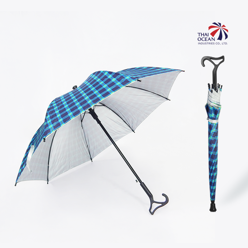 Leo ร่มยาว ร่มไม้เท้า ปลายกันลื่น ร่มกัดแดด กันฝน ขนาด 24 นิ้ว (ขายส่ง) 12 คันต่อกล่อง