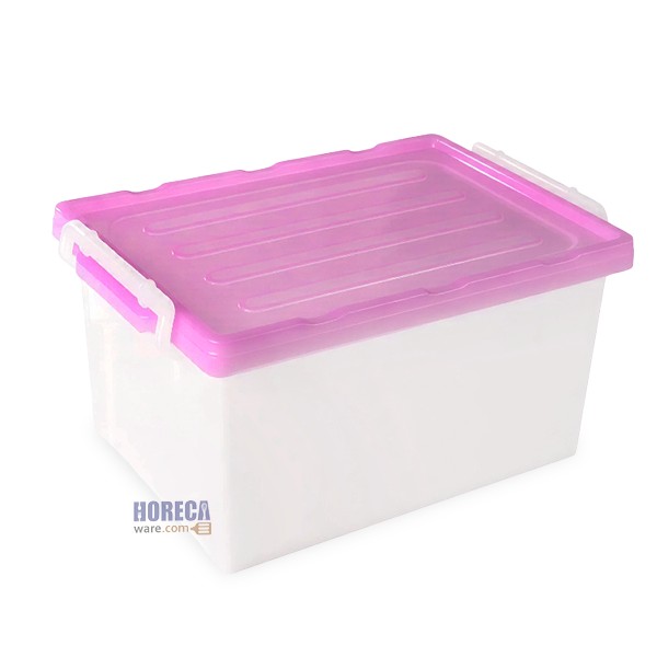 White opaque lid lock box, 18.7 liters, Sahachai Promotion