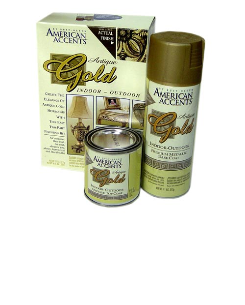 สีทองโบราณ ไดโน Rust-Oleum American Accents Antique Gold Spray Kit