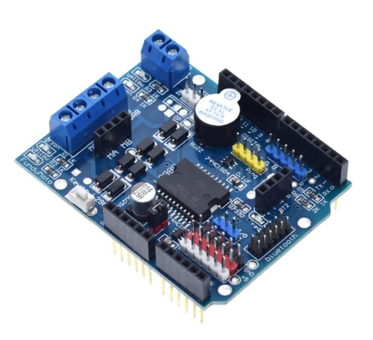 L298P PWM Speed Controller Dual High-Power H-bridge Driver Bluetooth Interface L298P Motor Shield Board for Arduino UNO R3