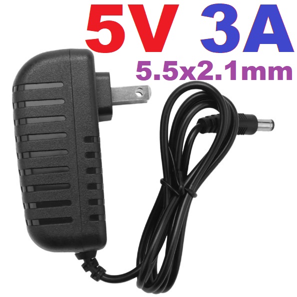 power adapter 5V 3A 5.5x2.1mm Switching Power Supply Adapter อะแดปเตอร์ 5.5*2.1mm