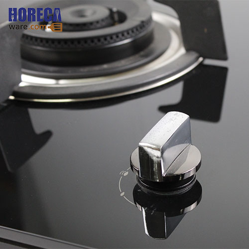 เตาแก๊สแบบฝัง 2หัว ระบบตัดแก๊ส หน้ากระจก ตราลัคกี้เฟรม