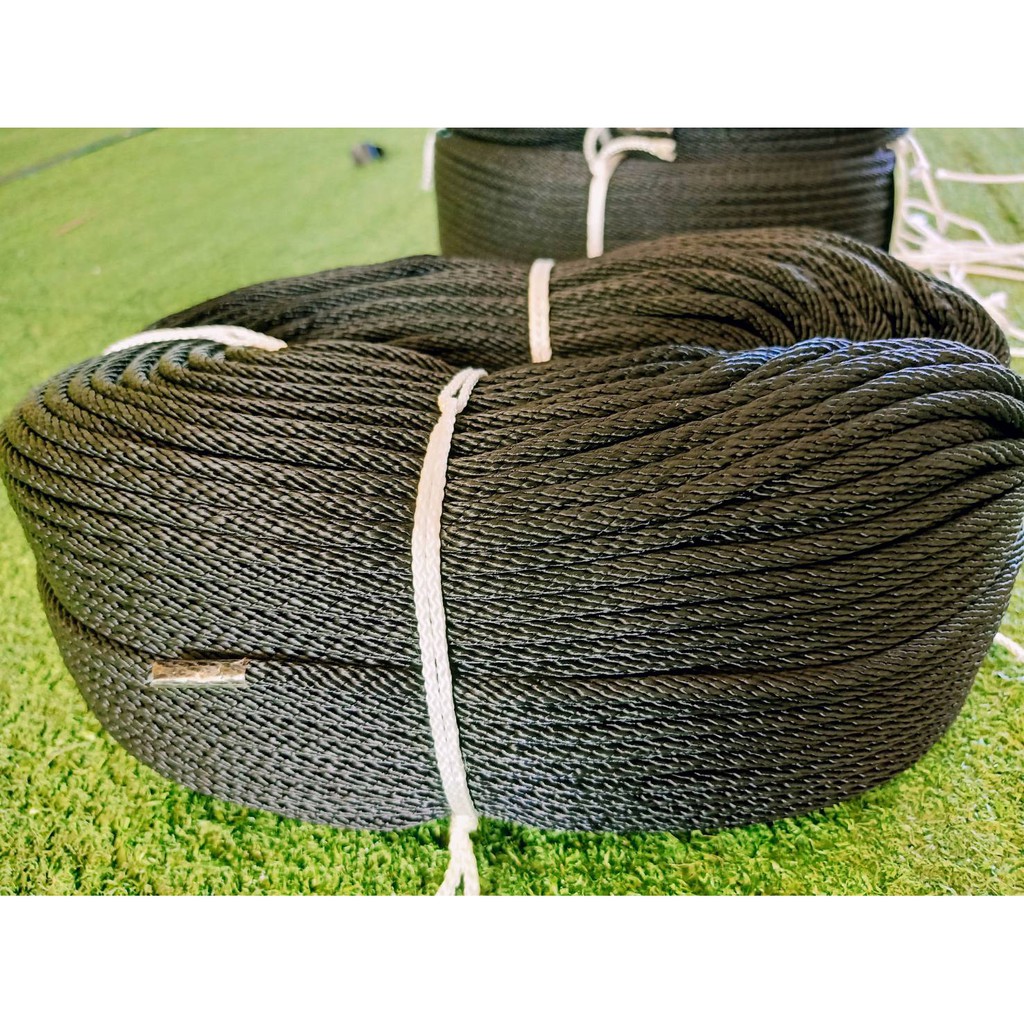 เชือกพีพี สีดำ ขนาด 4 mm. เชือกโพลีโพพีลีน เชือกอเนกประสงค์