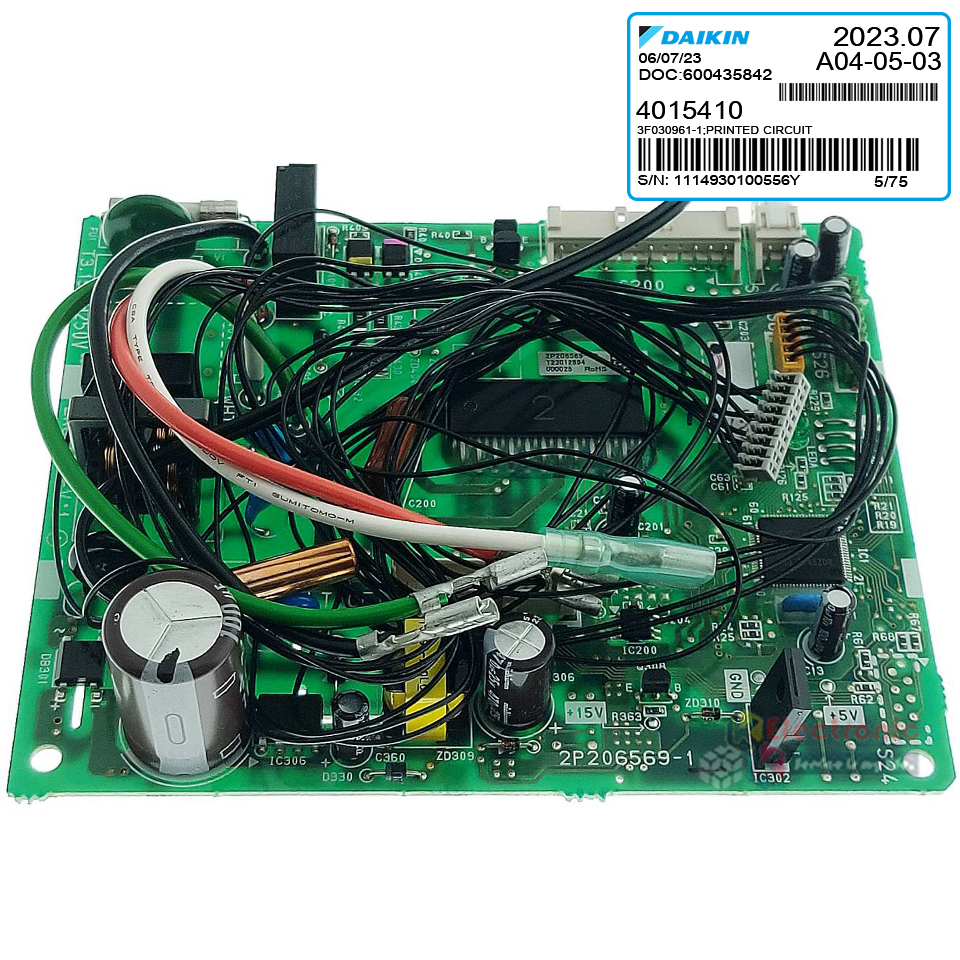 แผงบอร์ดแอร์คอยเย็นDAIKIN-ไดกิ้น รุ่น ATKC12RV2S/FTKC12PV2S -อะไหล่ใหม่แท้บริษัท #อะไหล่แอร์DAIKIN